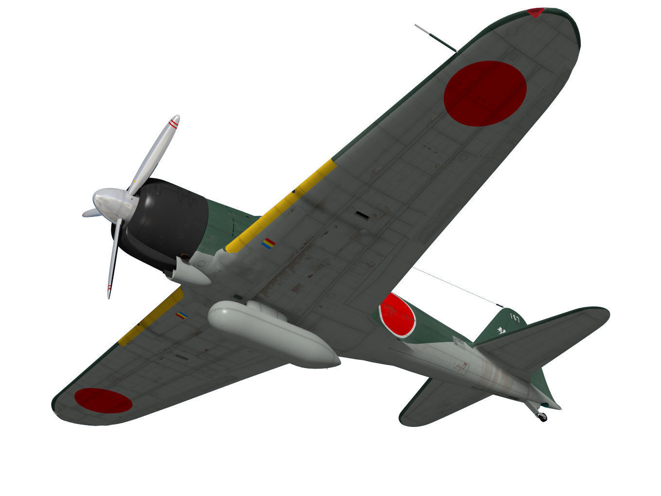 A6M2 Zero fighter Type 21  3D model_3