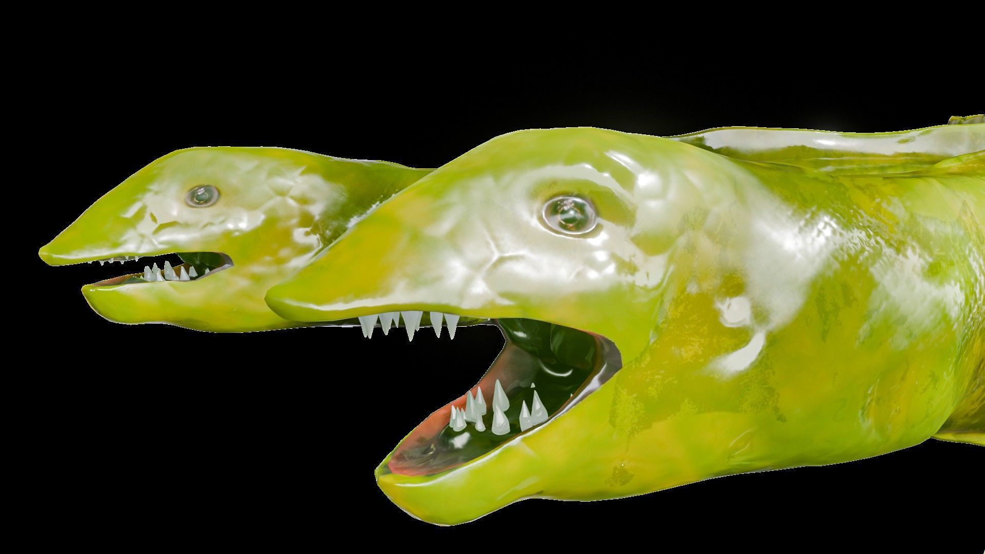 Sea Snake Low-poly 3D model_9