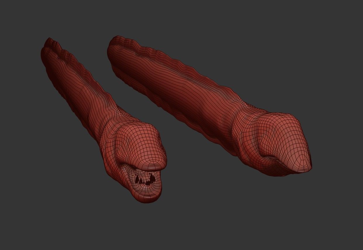 Sea Snake Low-poly 3D model_15