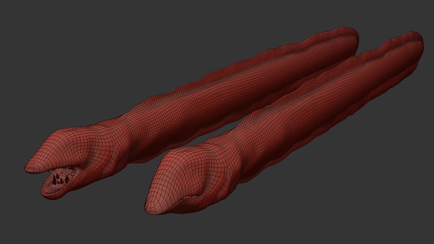 Sea Snake Low-poly 3D model_17