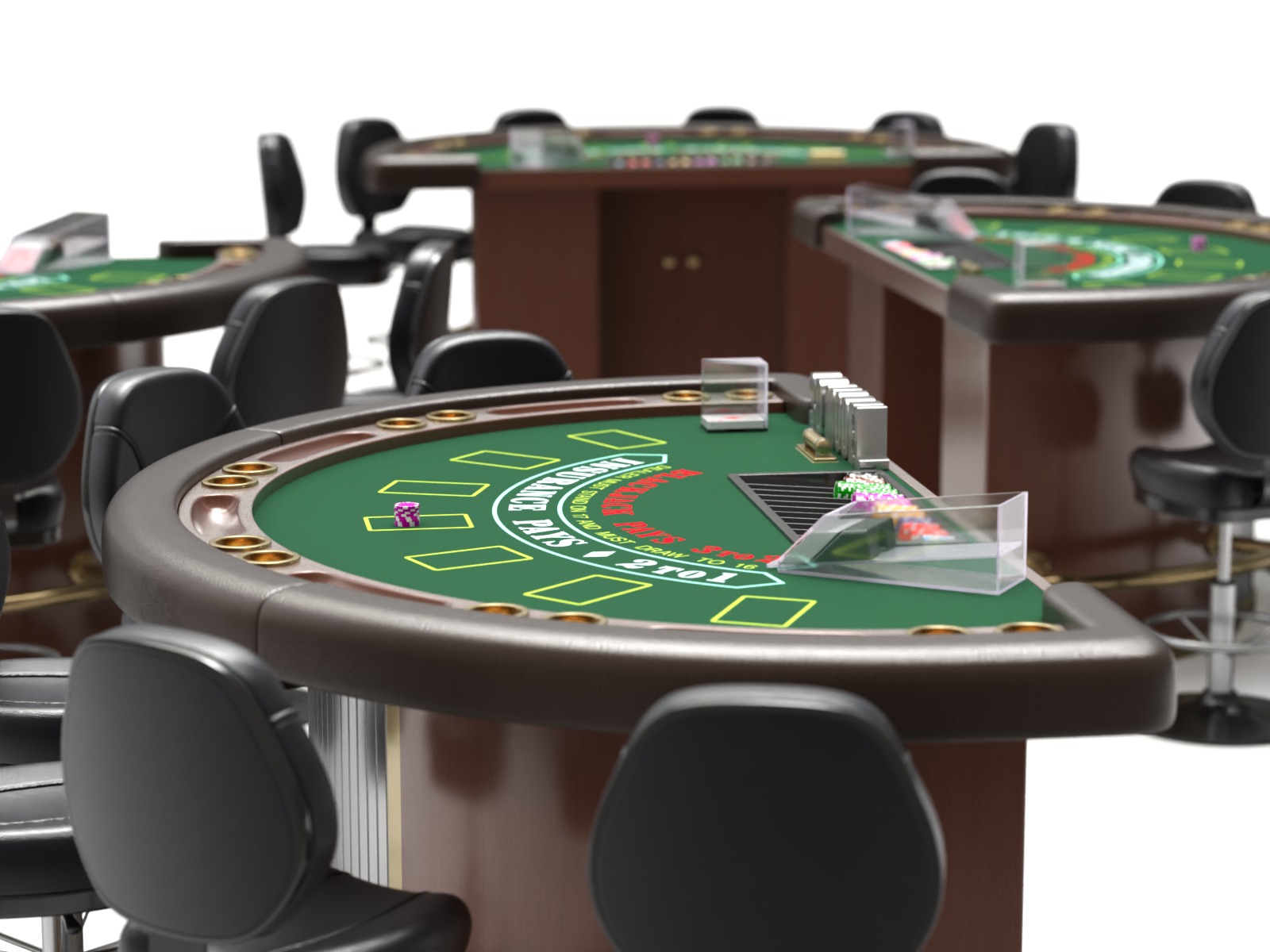 Blackjack Table Set 3D model_14