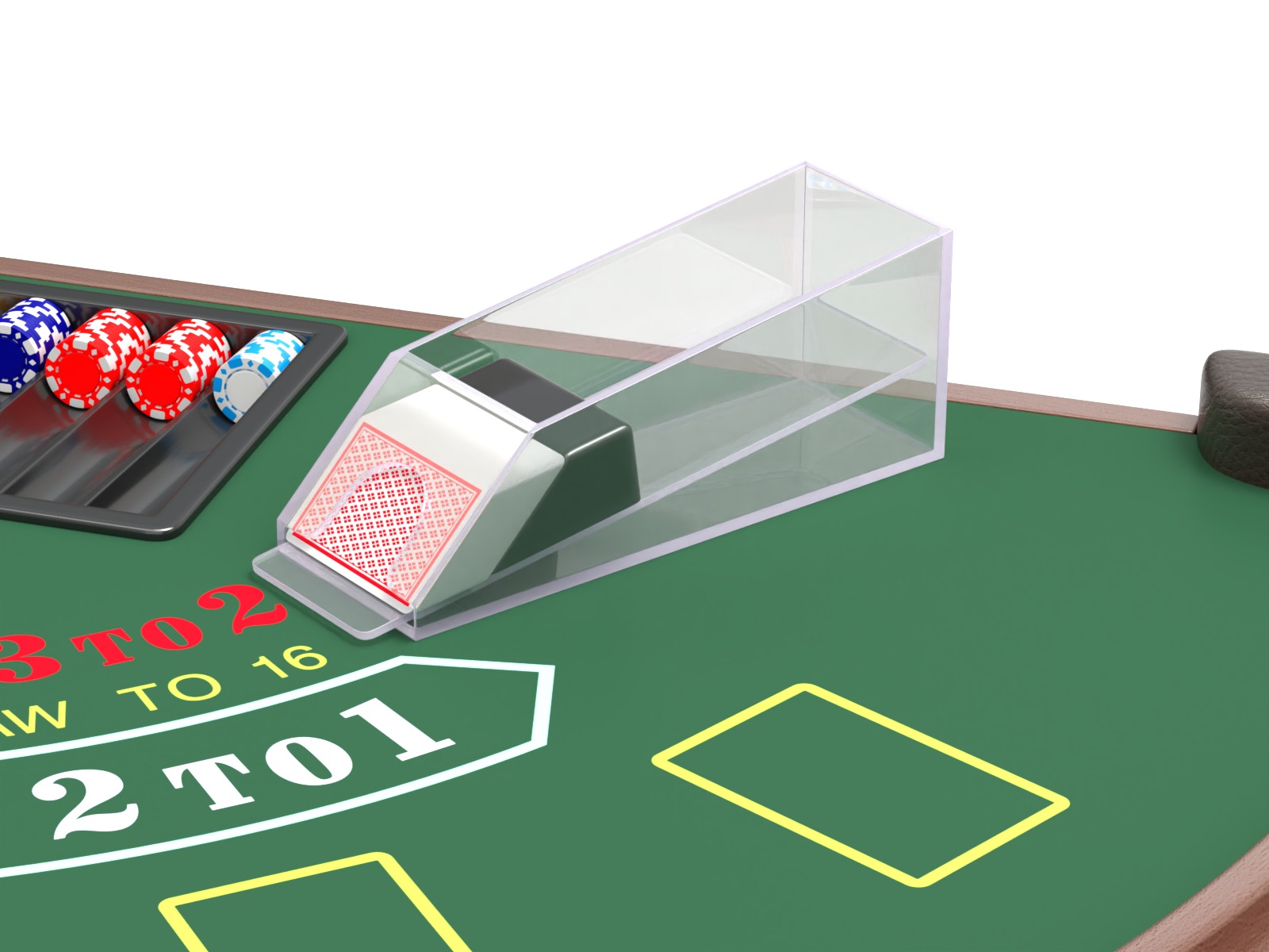 Blackjack Table Set 3D model_9
