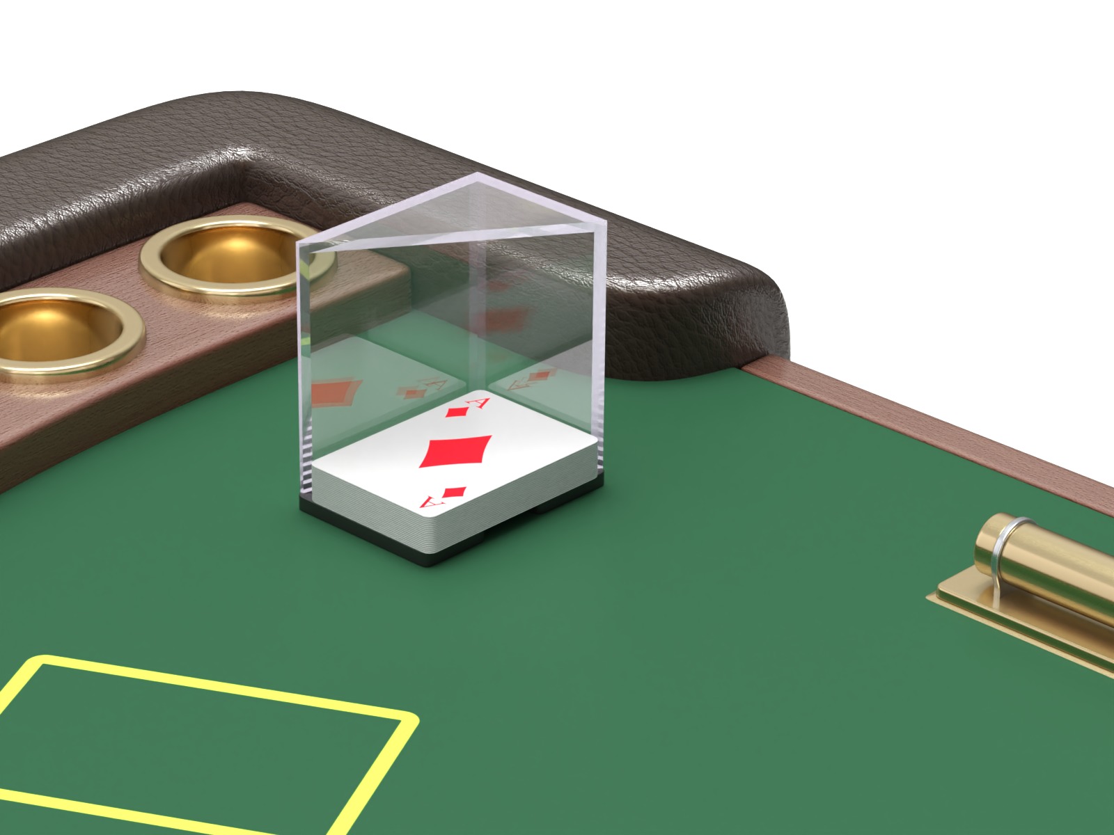Blackjack Table Set 3D model_11