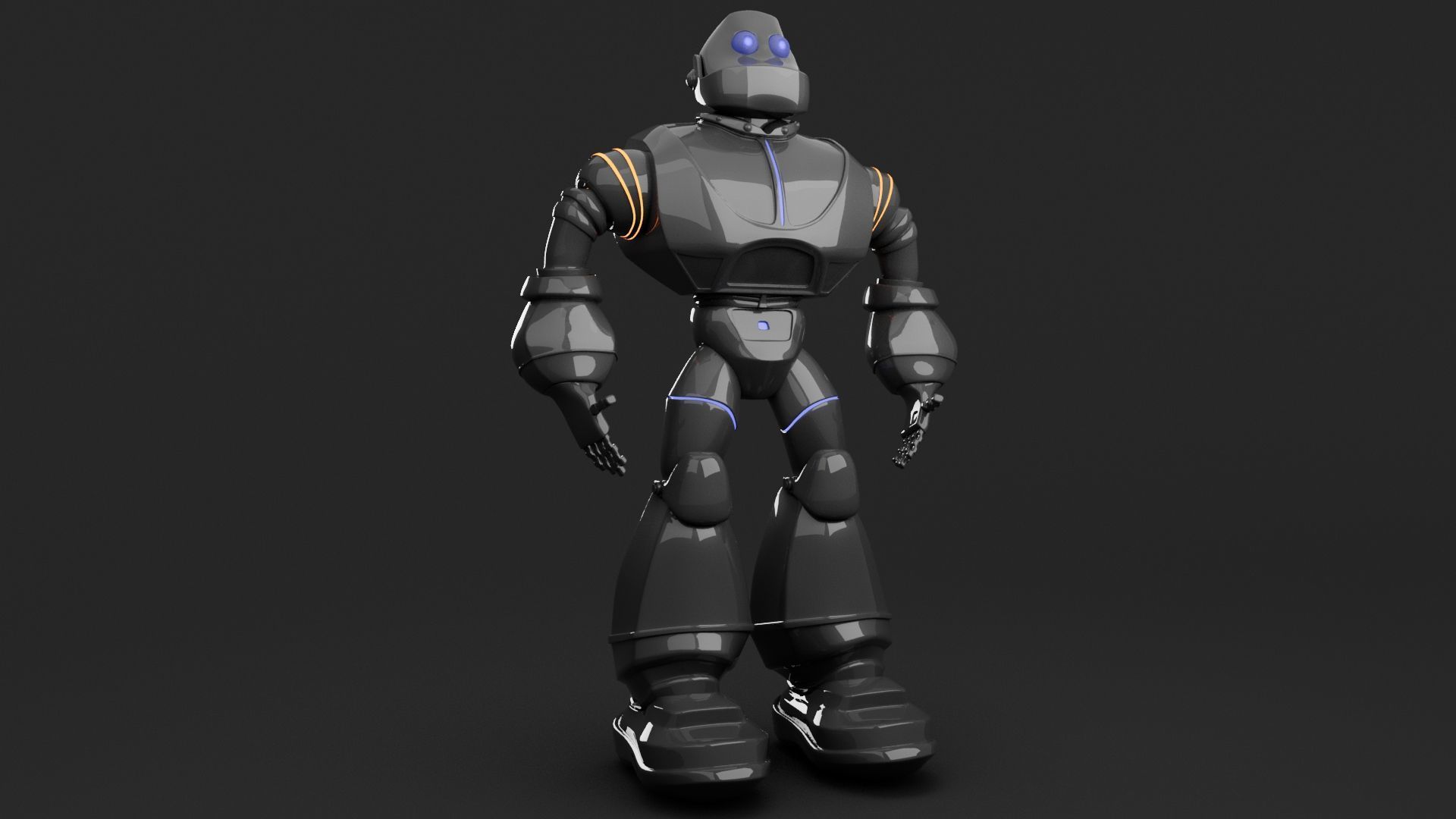 sci fi - character robot - model Free low-poly 3D model_6