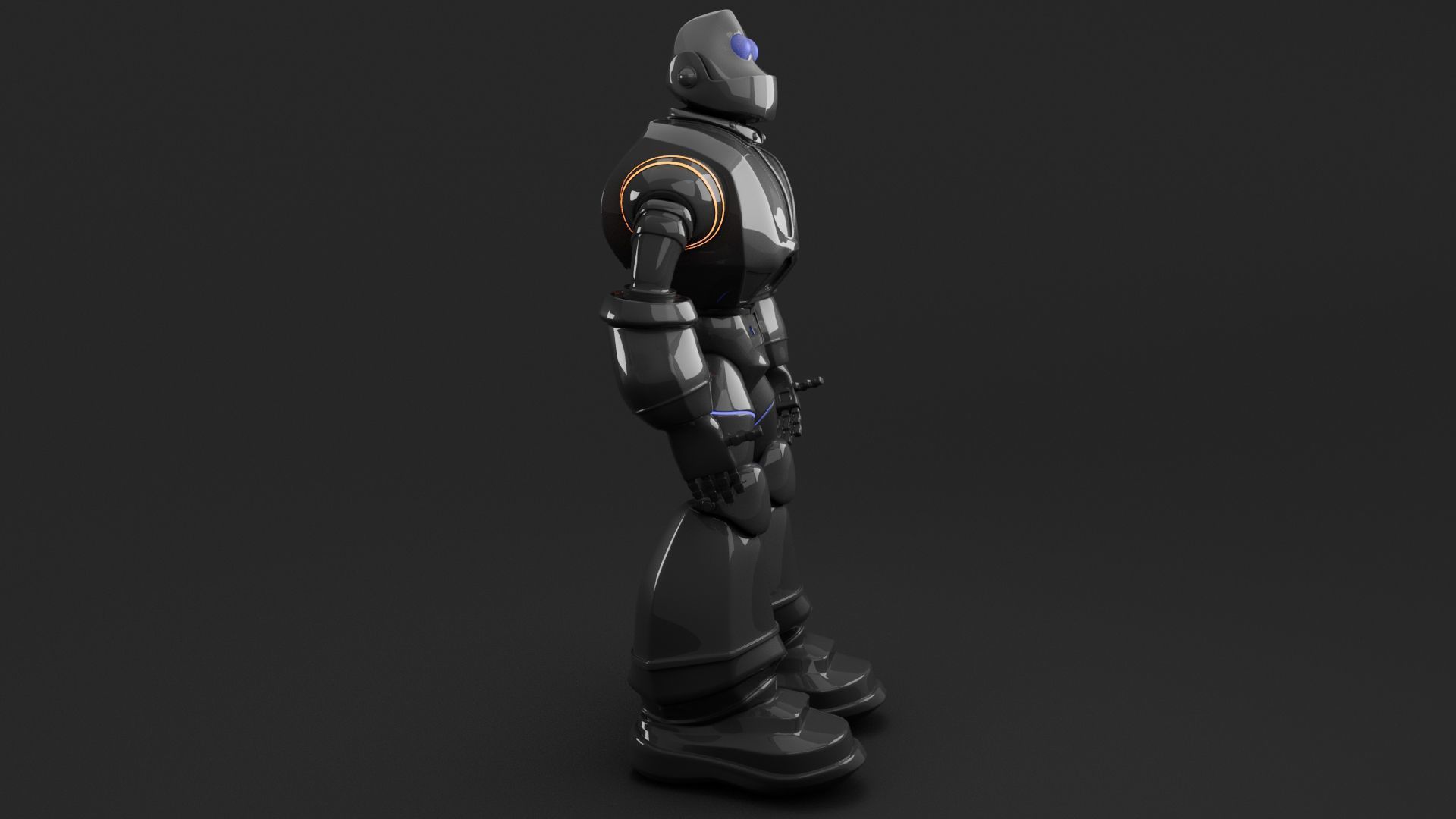 sci fi - character robot - model Free low-poly 3D model_10