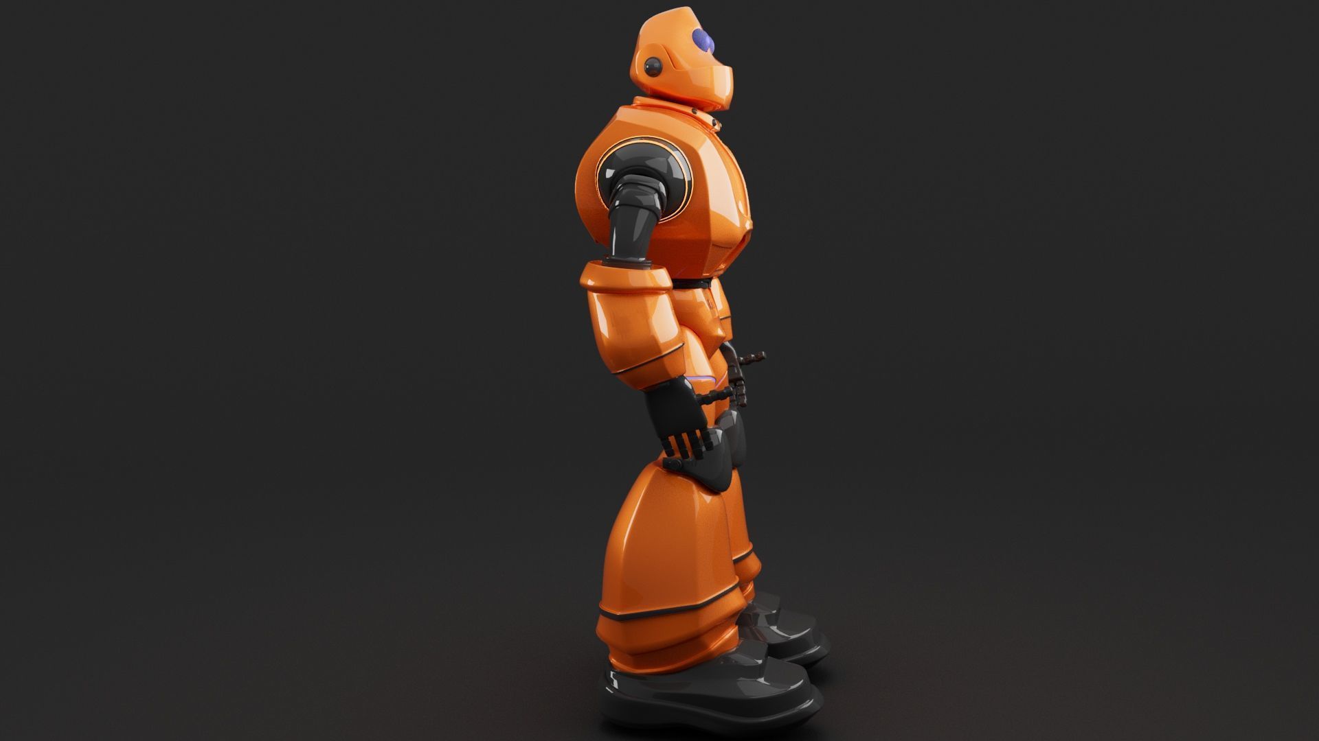 sci fi - character robot - model Free low-poly 3D model_4