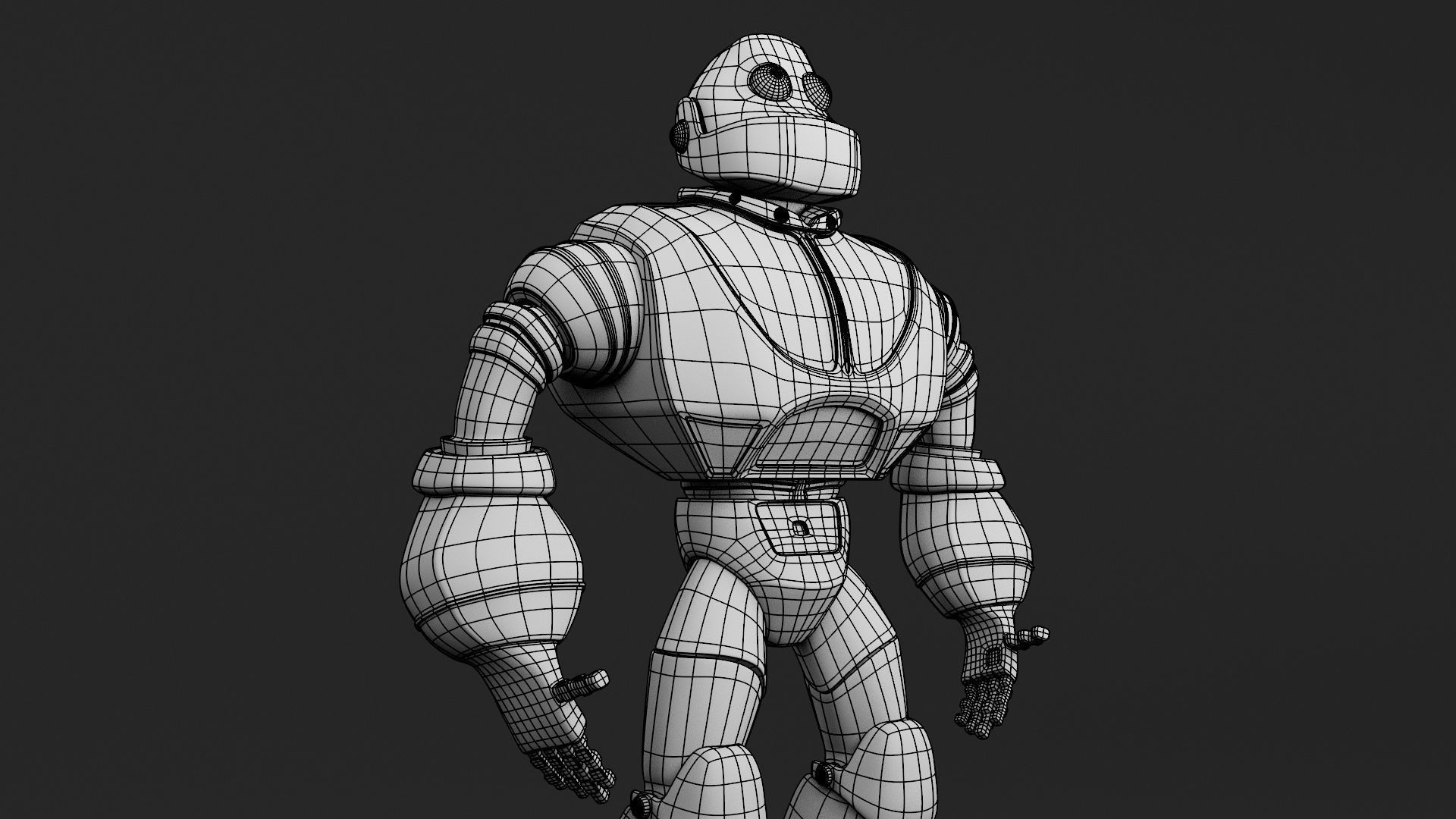 sci fi - character robot - model Free low-poly 3D model_15