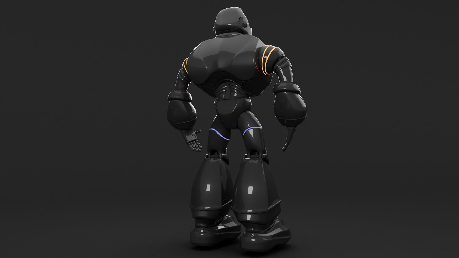 sci fi - character robot - model Free low-poly 3D model_11