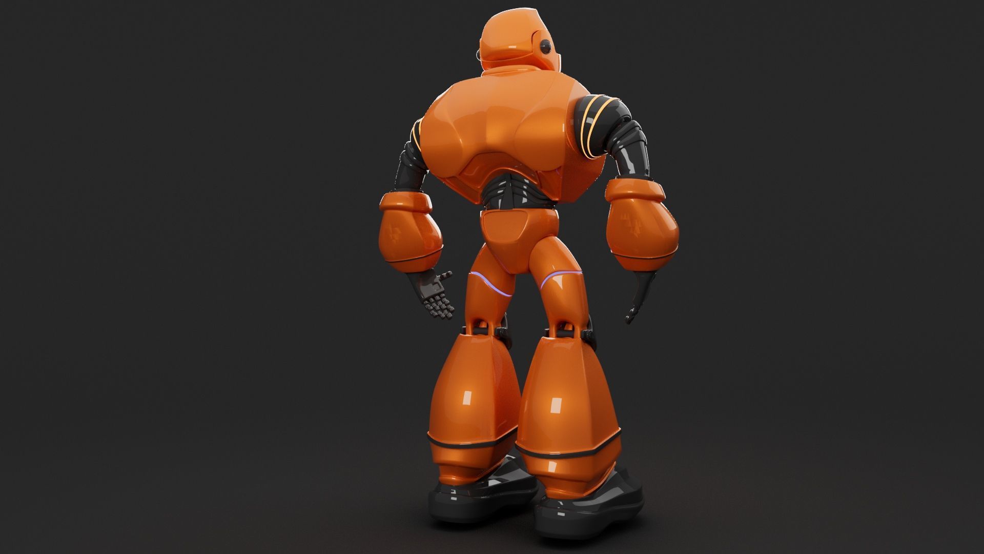 sci fi - character robot - model Free low-poly 3D model_5