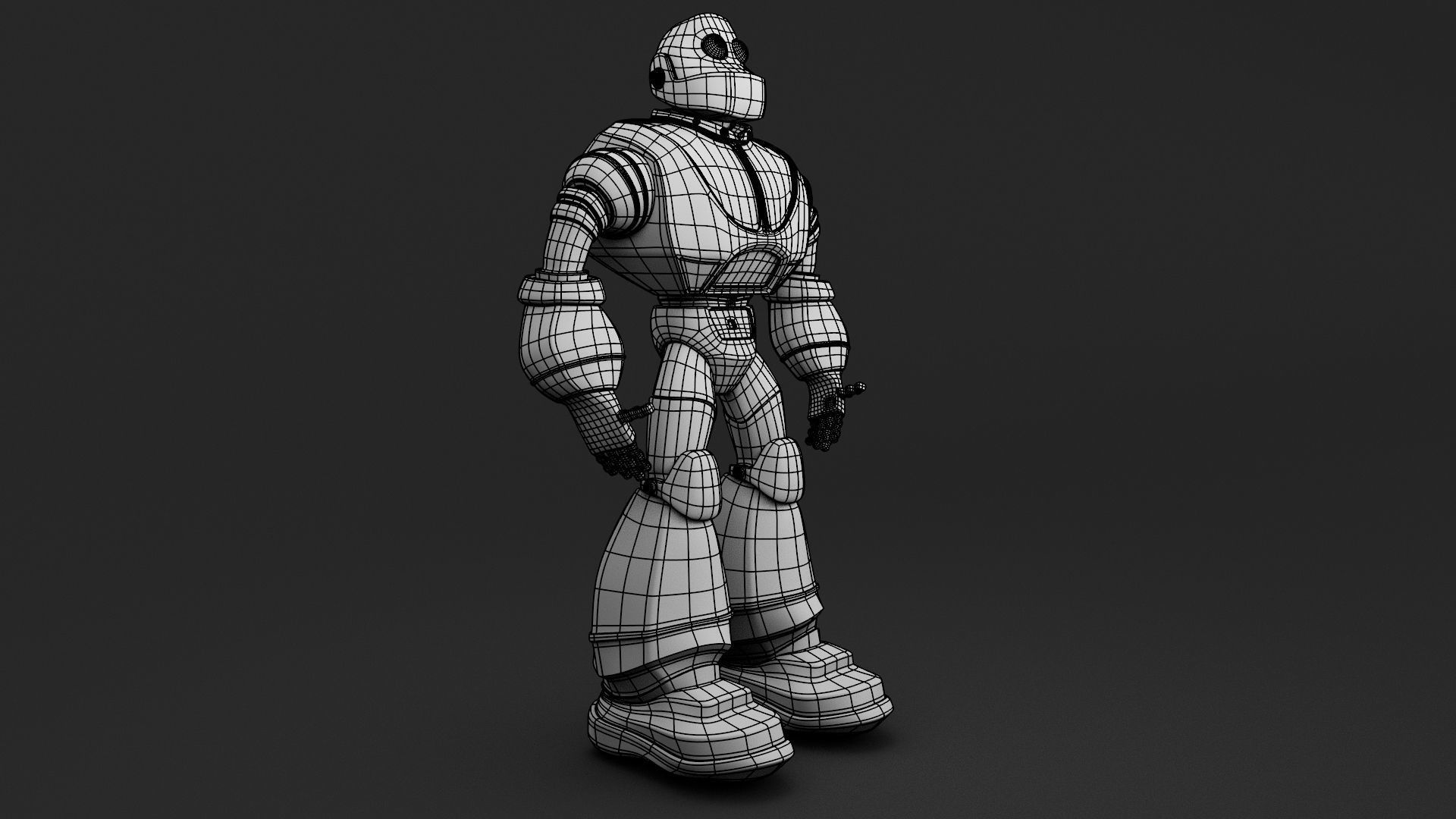 sci fi - character robot - model Free low-poly 3D model_14