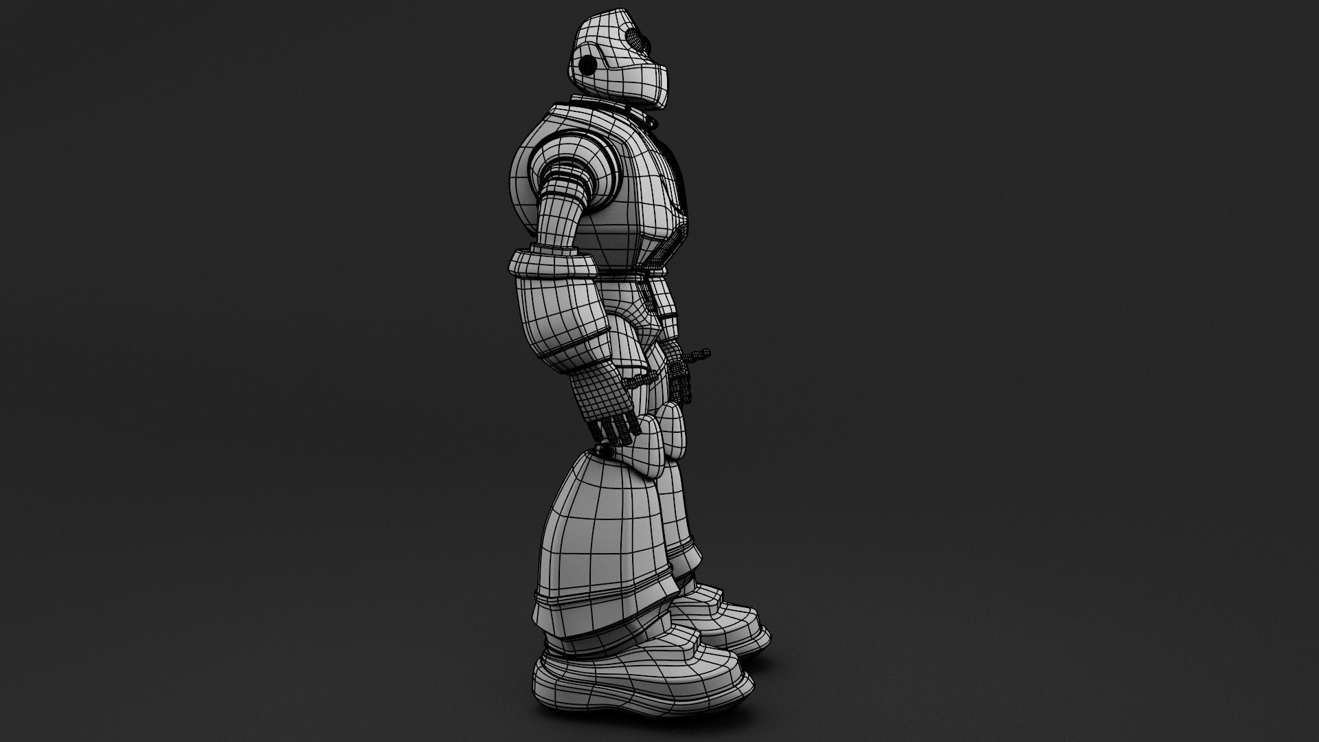 sci fi - character robot - model Free low-poly 3D model_16