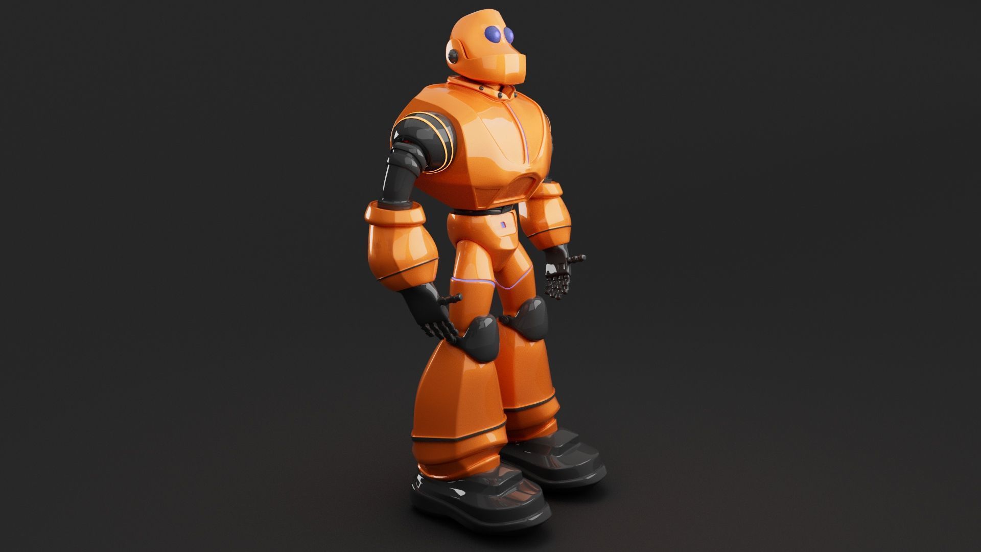 sci fi - character robot - model Free low-poly 3D model_2
