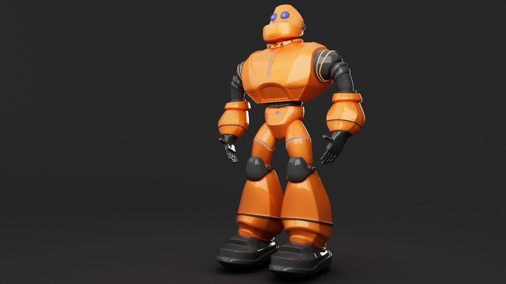 sci fi - character robot - model Free low-poly 3D model_1
