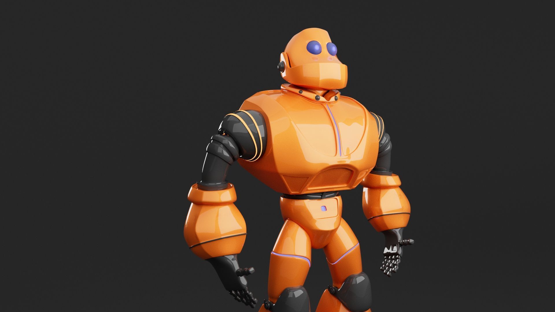 sci fi - character robot - model Free low-poly 3D model_3