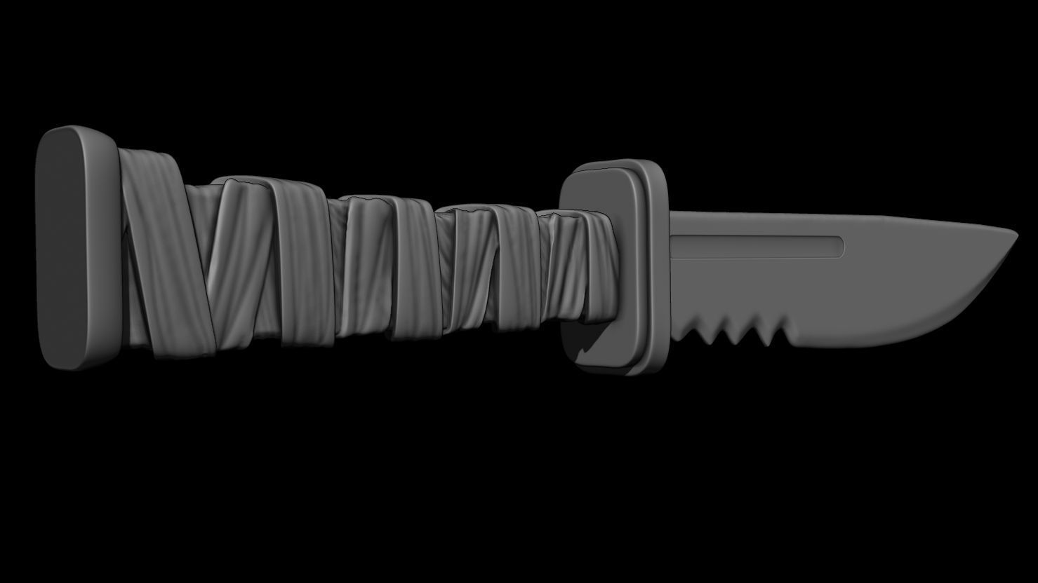 3D PRINTABLE KNIFE ACCESSORY FOR ACTION FIGURES 3D print model_3