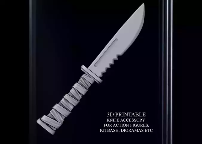3D PRINTABLE KNIFE ACCESSORY FOR ACTION FIGURES