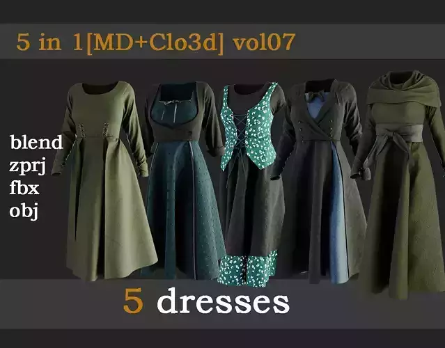 5 Dresses for women vol07