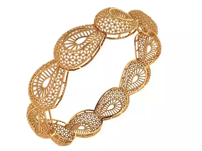106 Exquisite Filigree Elegance Bangle 62MM-19gm