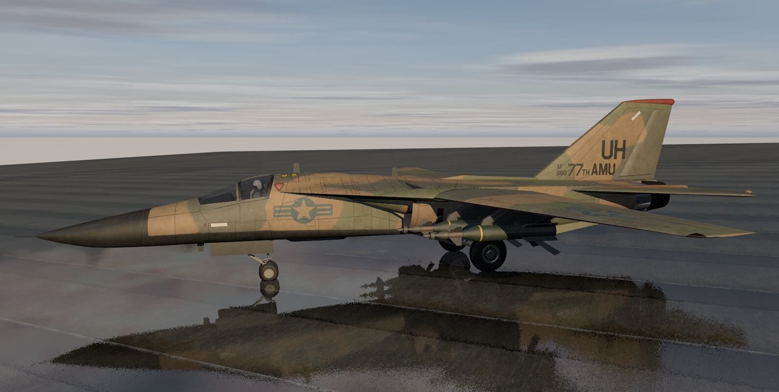 General Dynamics F-111 Aardvark 3D model_2