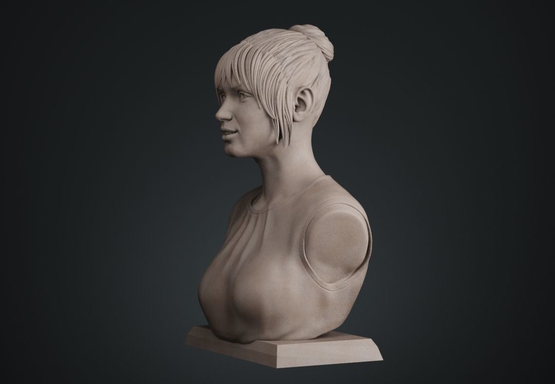 Ana de Armas bust 3D print model_3