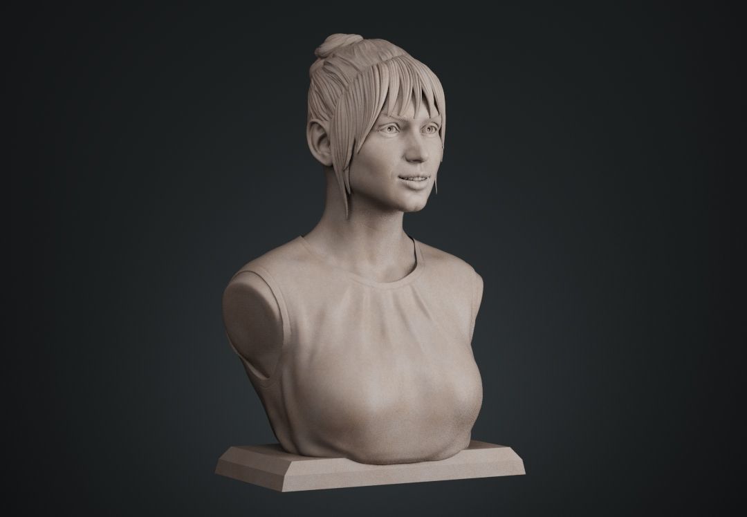 Ana de Armas bust 3D print model_5