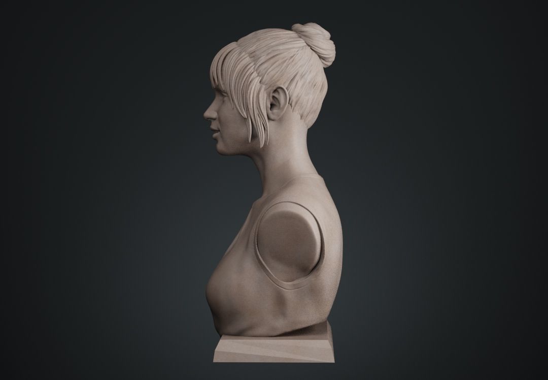 Ana de Armas bust 3D print model_2