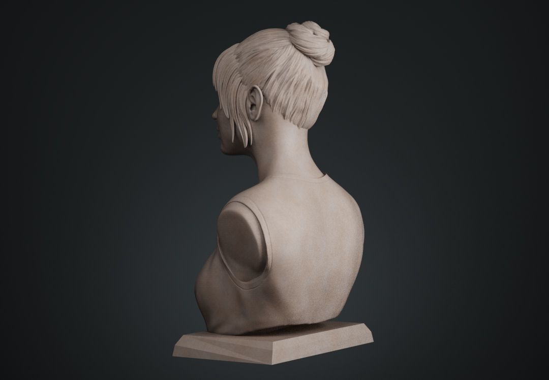 Ana de Armas bust 3D print model_12