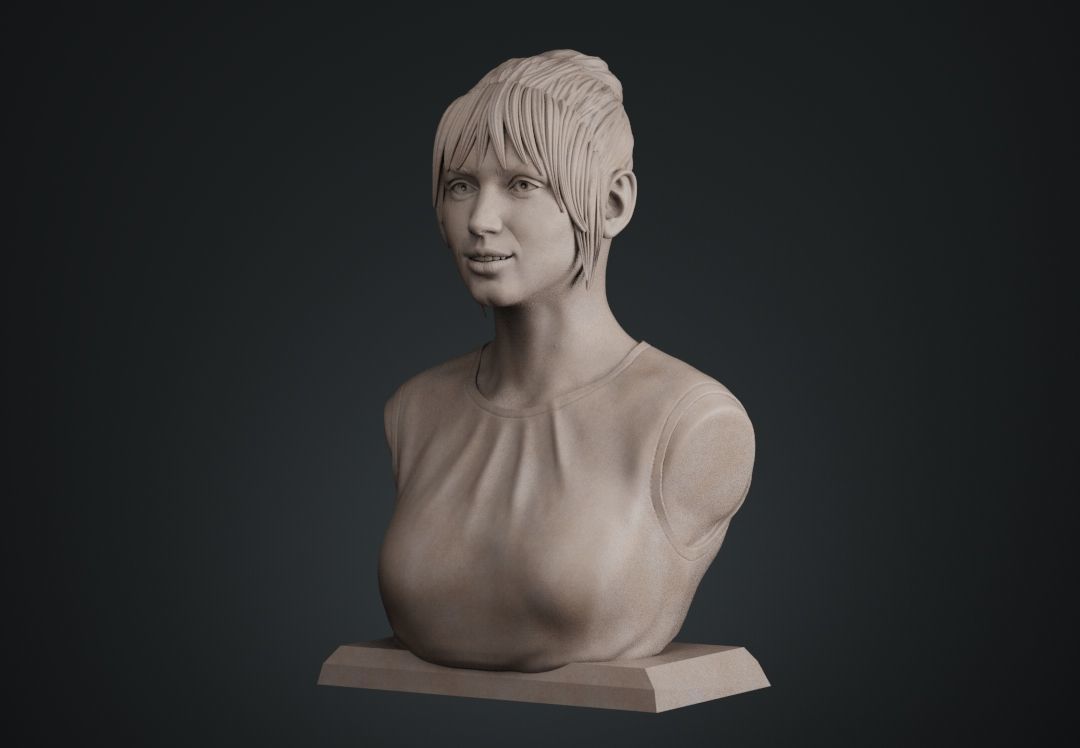 Ana de Armas bust 3D print model_4