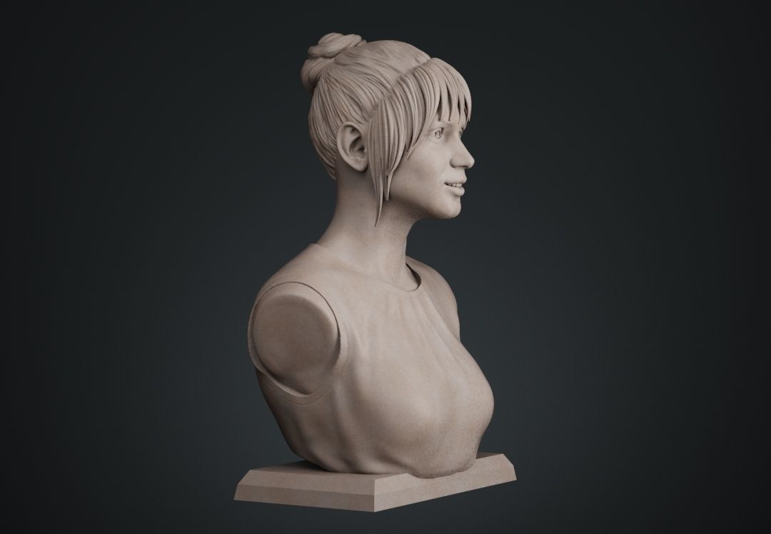 Ana de Armas bust 3D print model_6