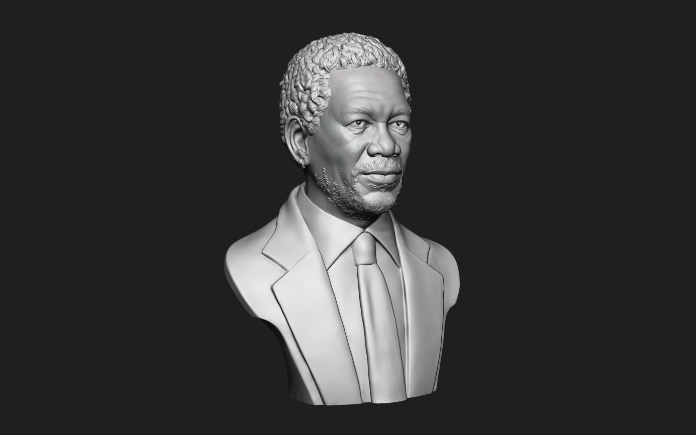 Morgan Freeman Bust 3D print model_20