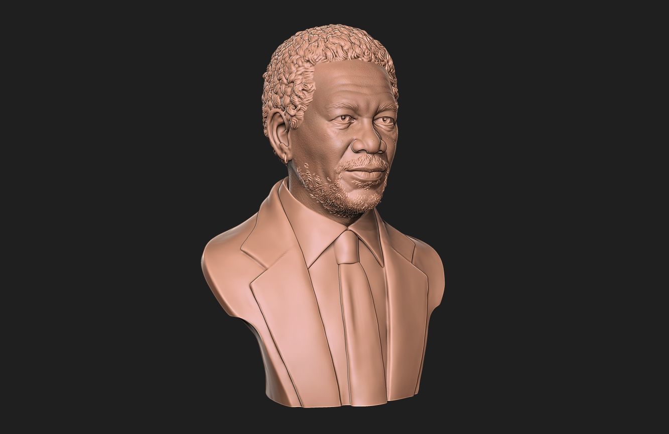 Morgan Freeman Bust 3D print model_24