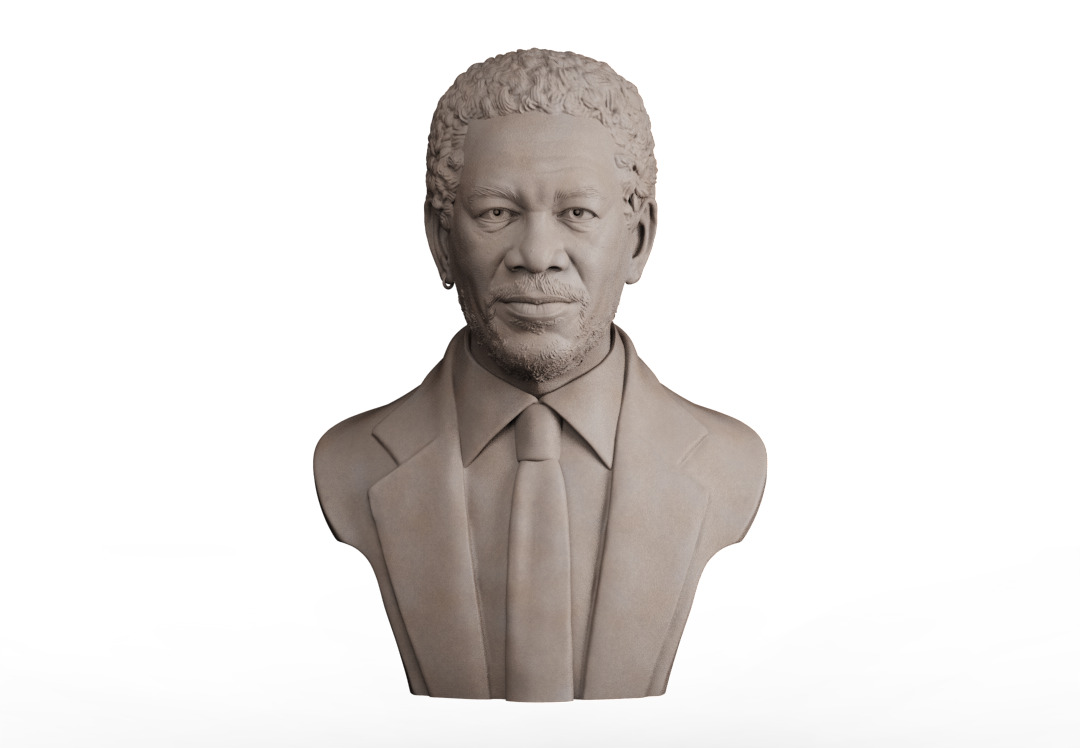 Morgan Freeman Bust 3D print model_5