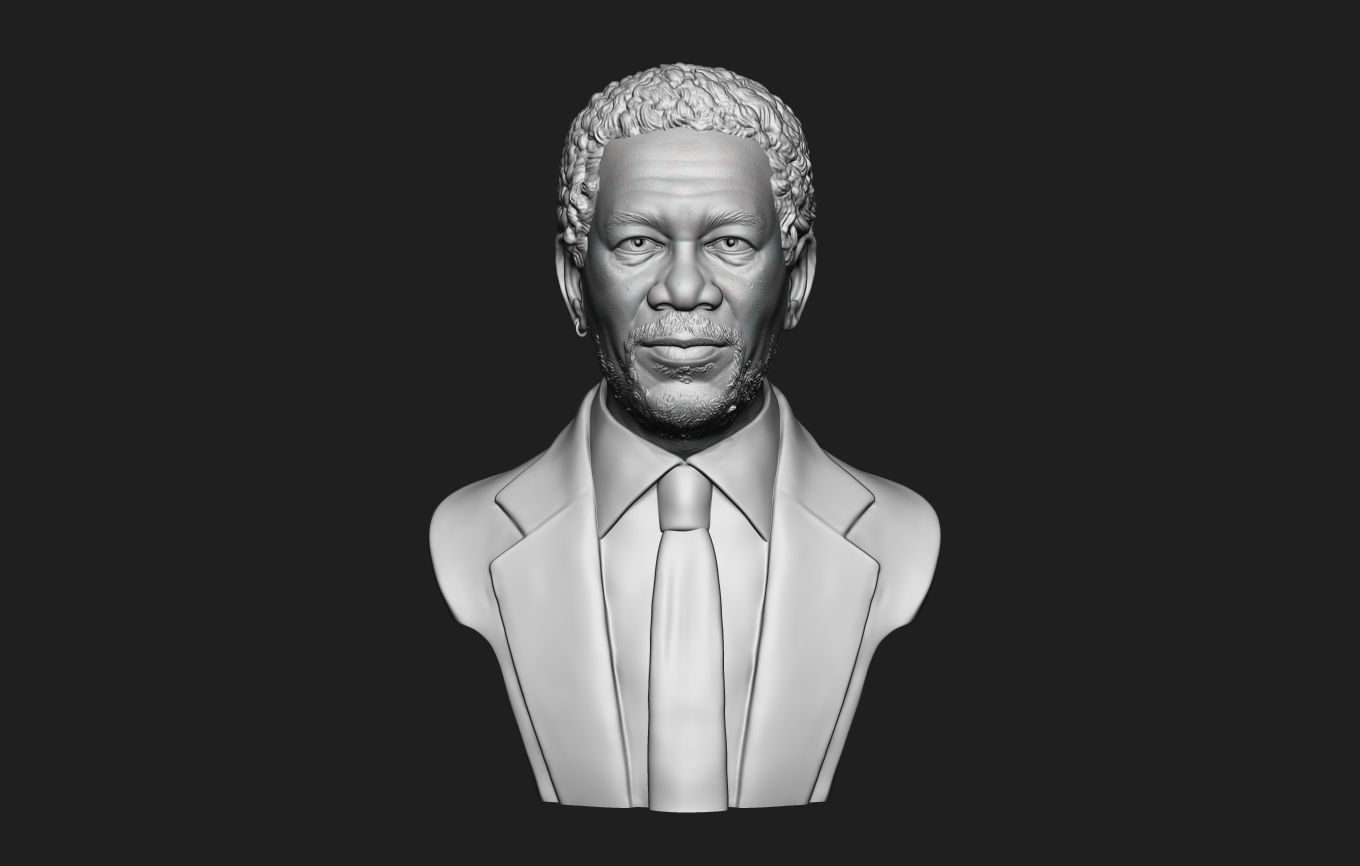 Morgan Freeman Bust 3D print model_14