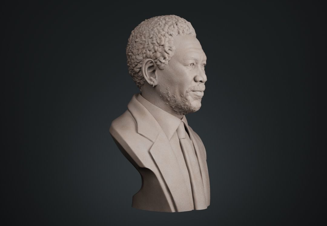 Morgan Freeman Bust 3D print model_7