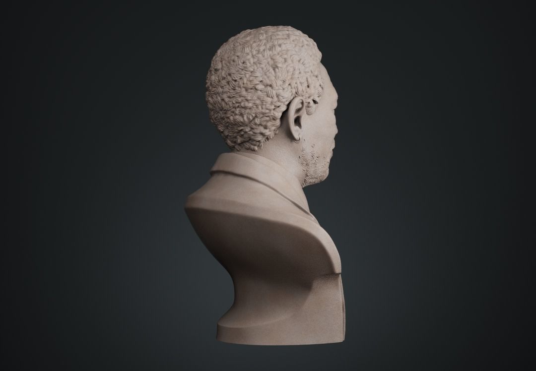 Morgan Freeman Bust 3D print model_9