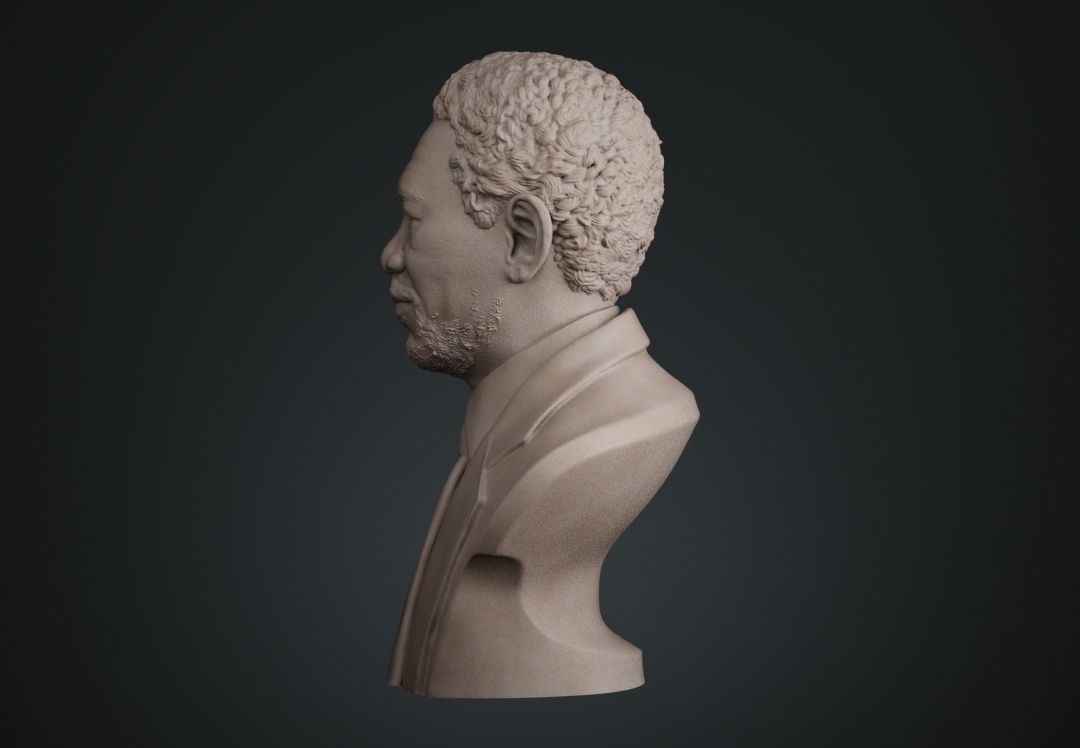 Morgan Freeman Bust 3D print model_2
