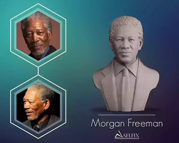 Morgan Freeman Bust 3D print model