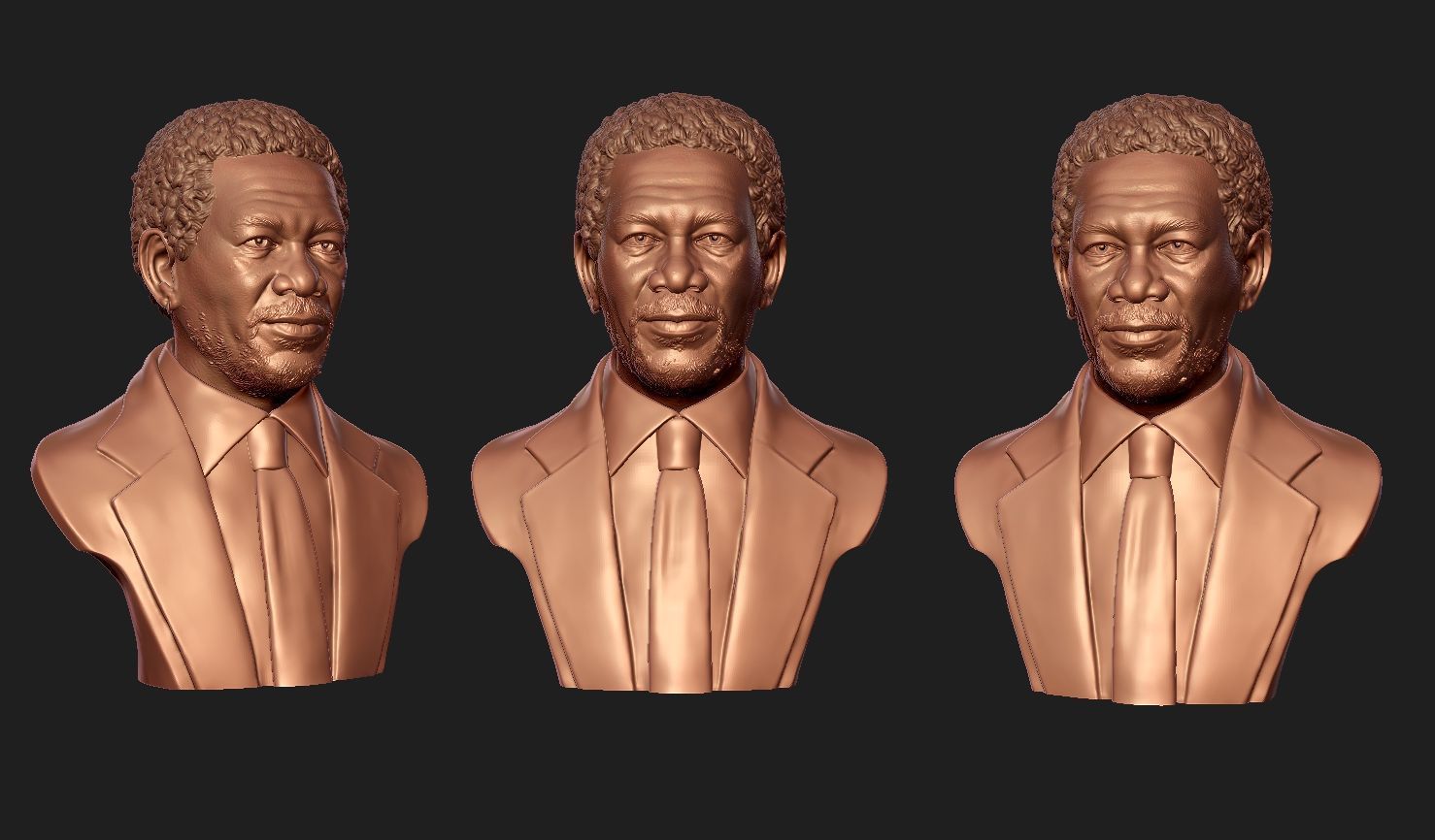 Morgan Freeman Bust 3D print model_21