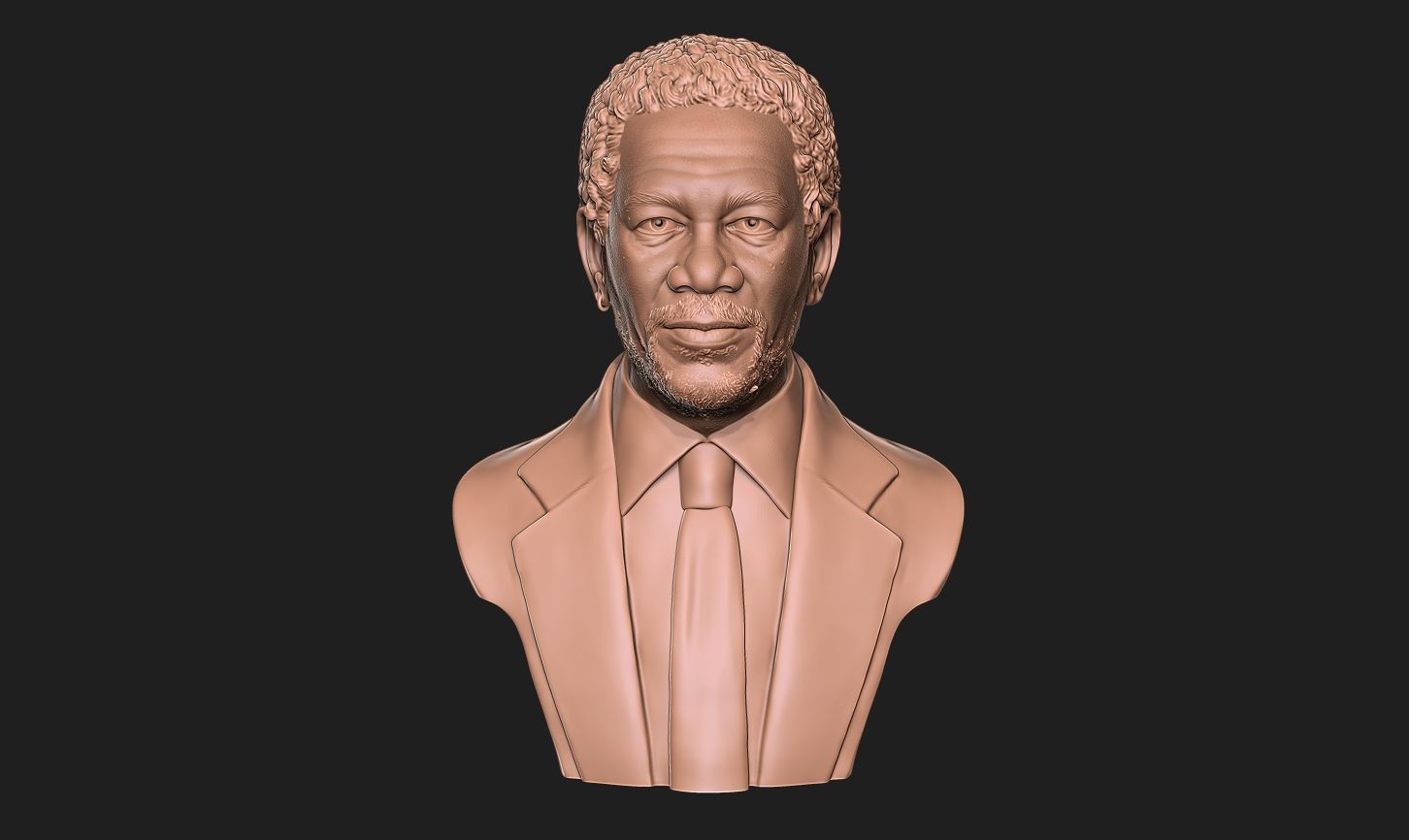 Morgan Freeman Bust 3D print model_22