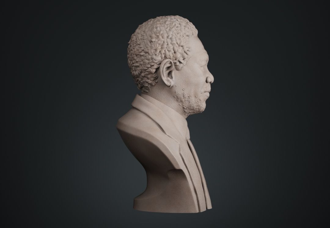 Morgan Freeman Bust 3D print model_8