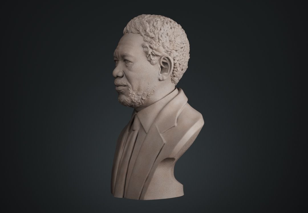 Morgan Freeman Bust 3D print model_3