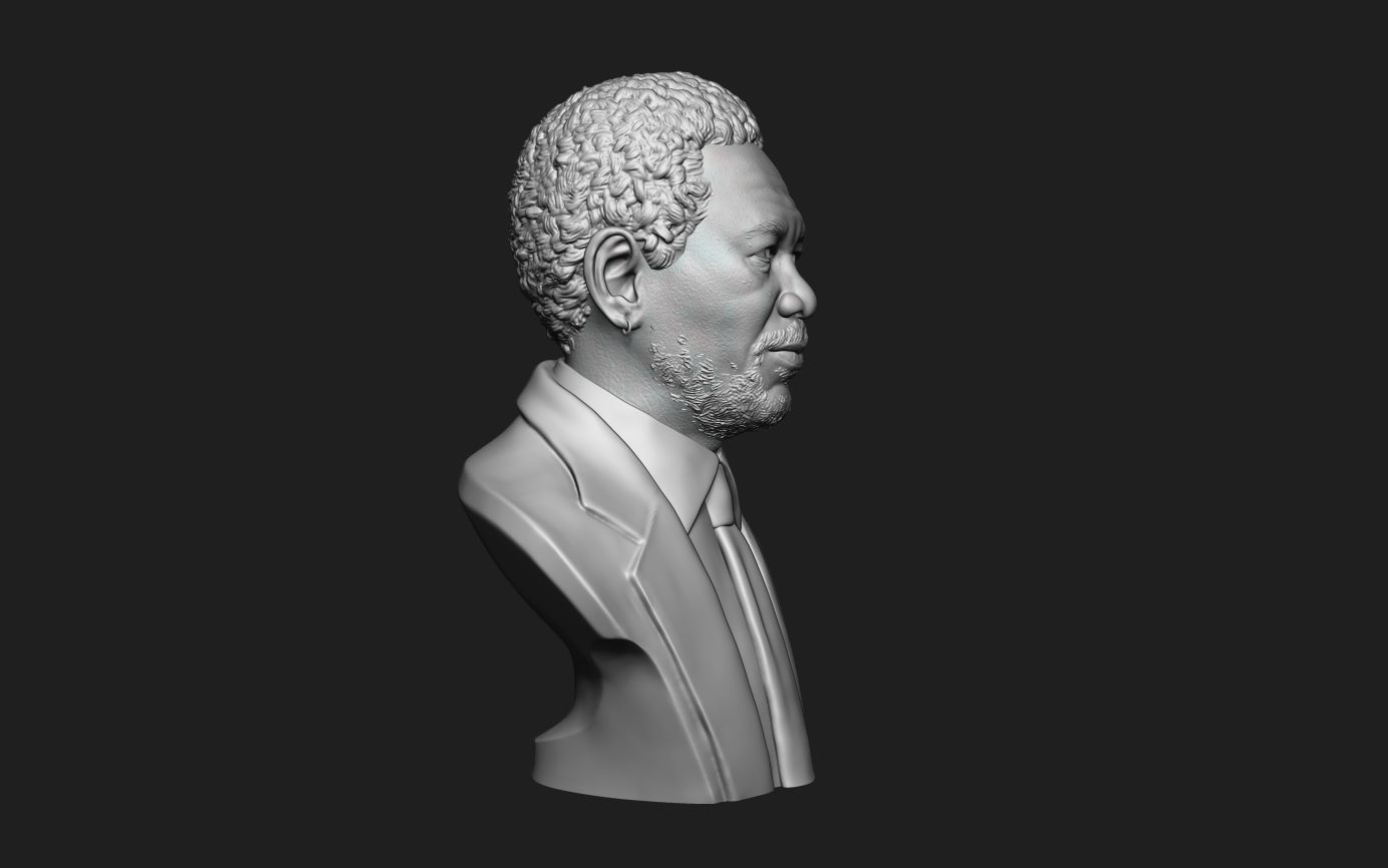 Morgan Freeman Bust 3D print model_19