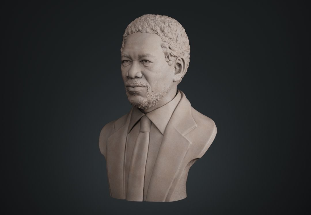 Morgan Freeman Bust 3D print model_4