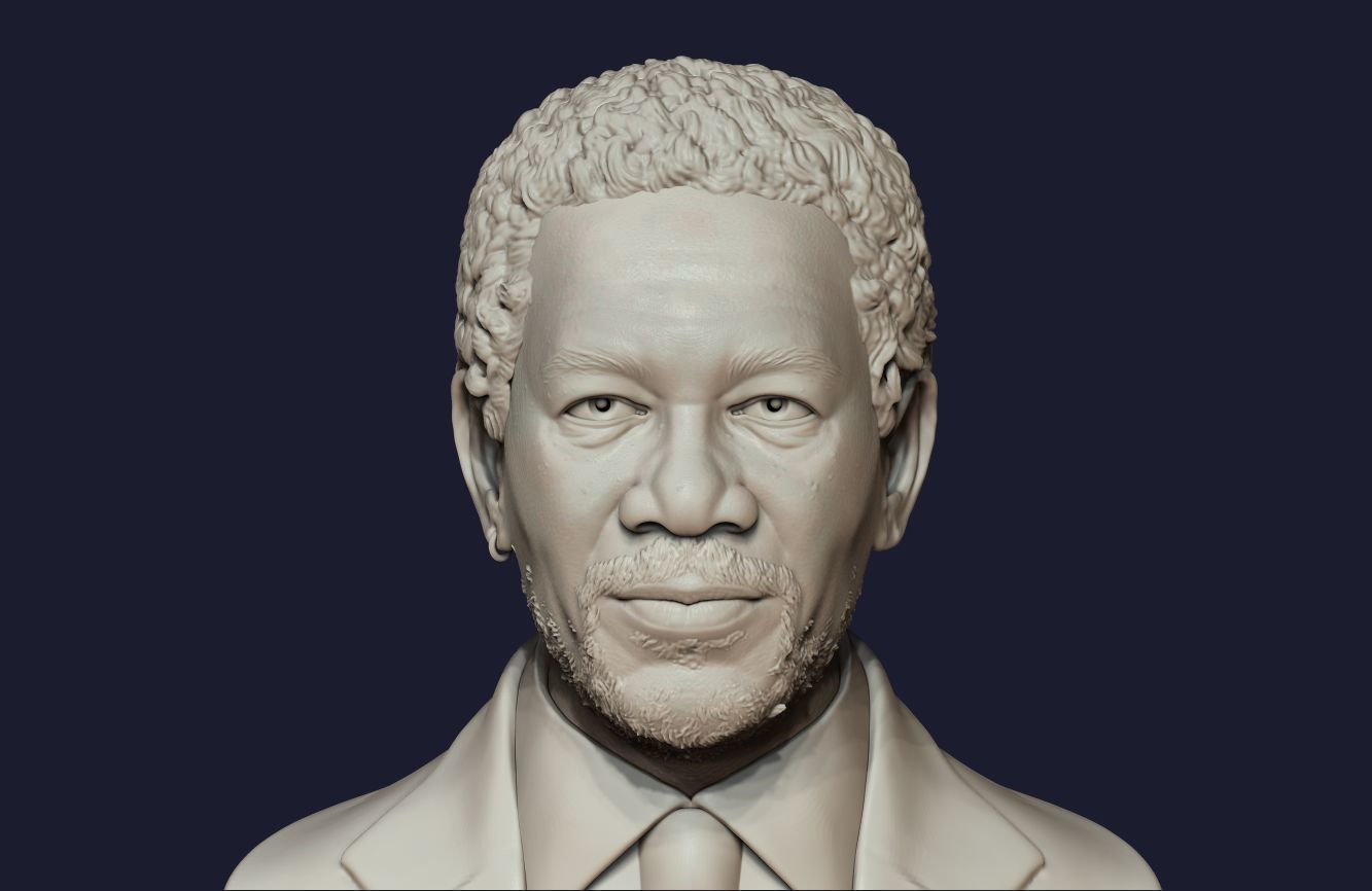Morgan Freeman Bust 3D print model_16