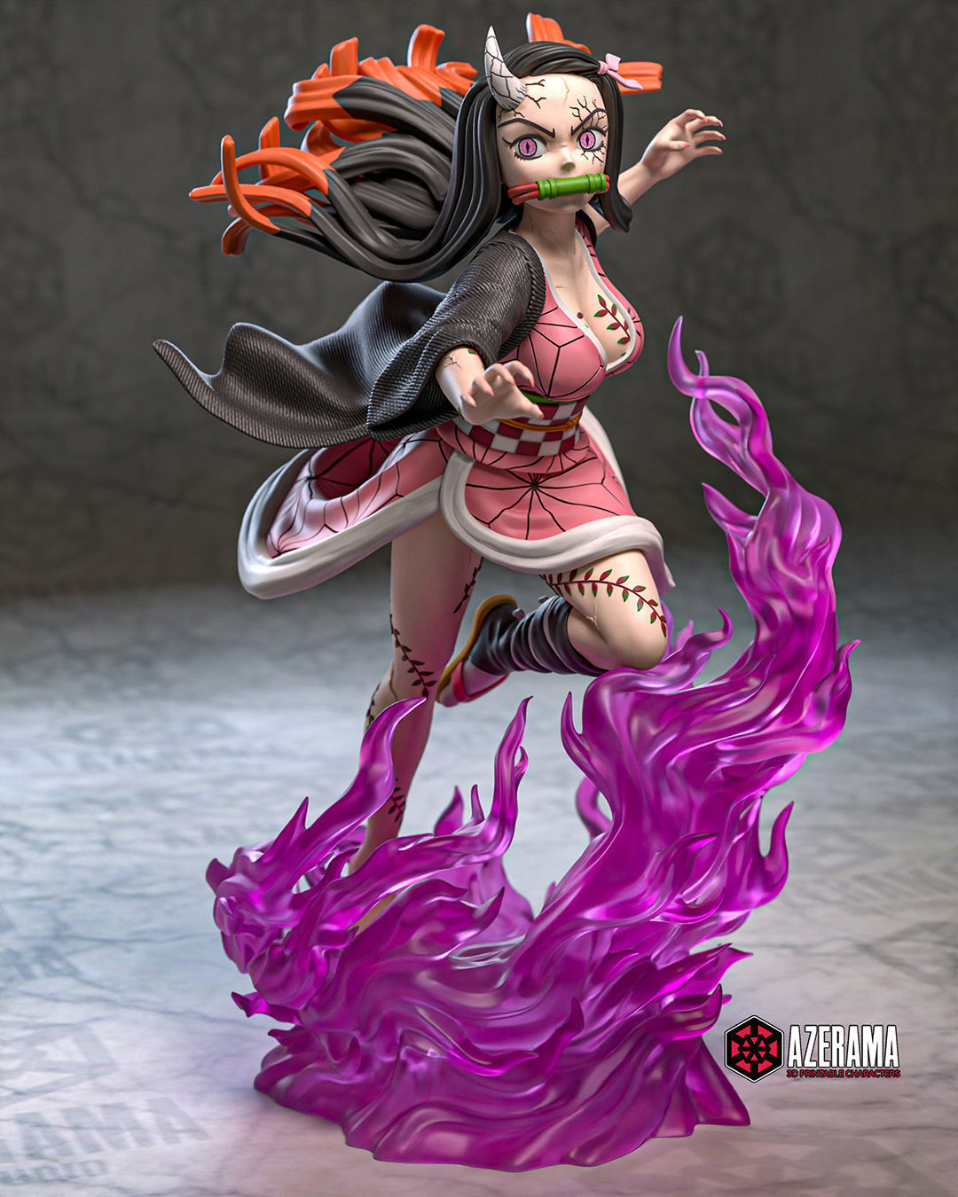 Nezuko Awakened Form STL Ready for 3D Printing 3D print model_4