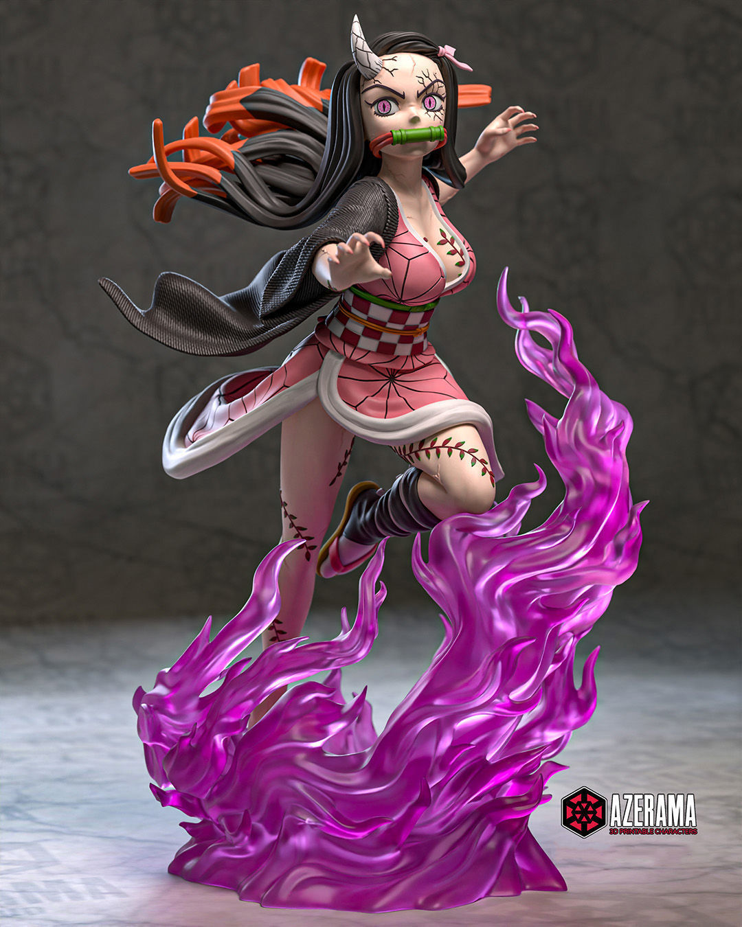 Nezuko Awakened Form STL Ready for 3D Printing 3D print model_2
