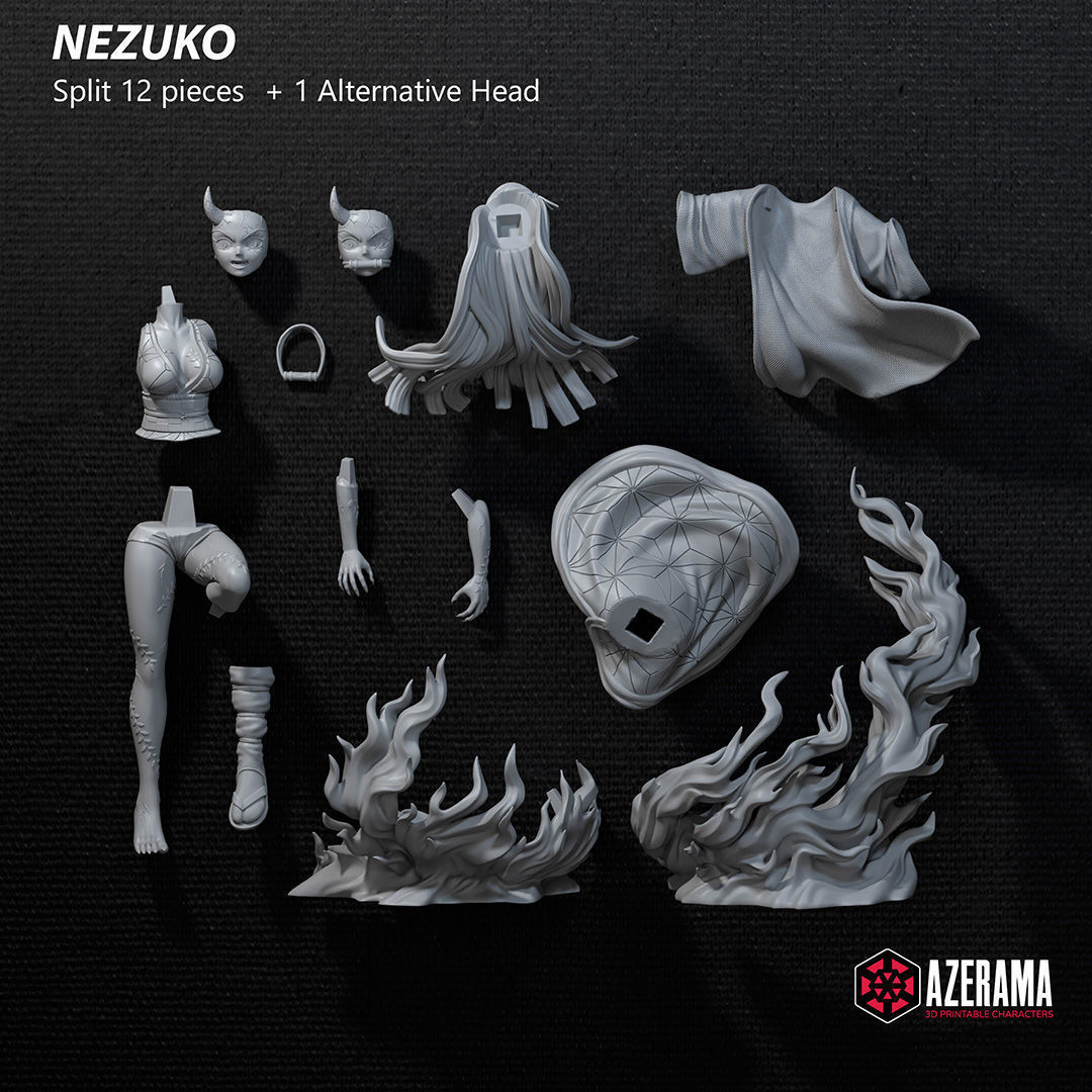 Nezuko Awakened Form STL Ready for 3D Printing 3D print model_1