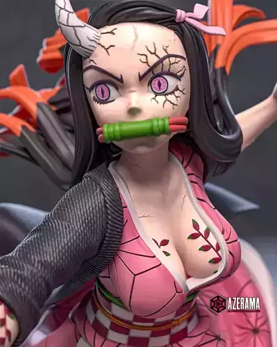 Nezuko Awakened Form STL Ready for 3D Printing 3D print model