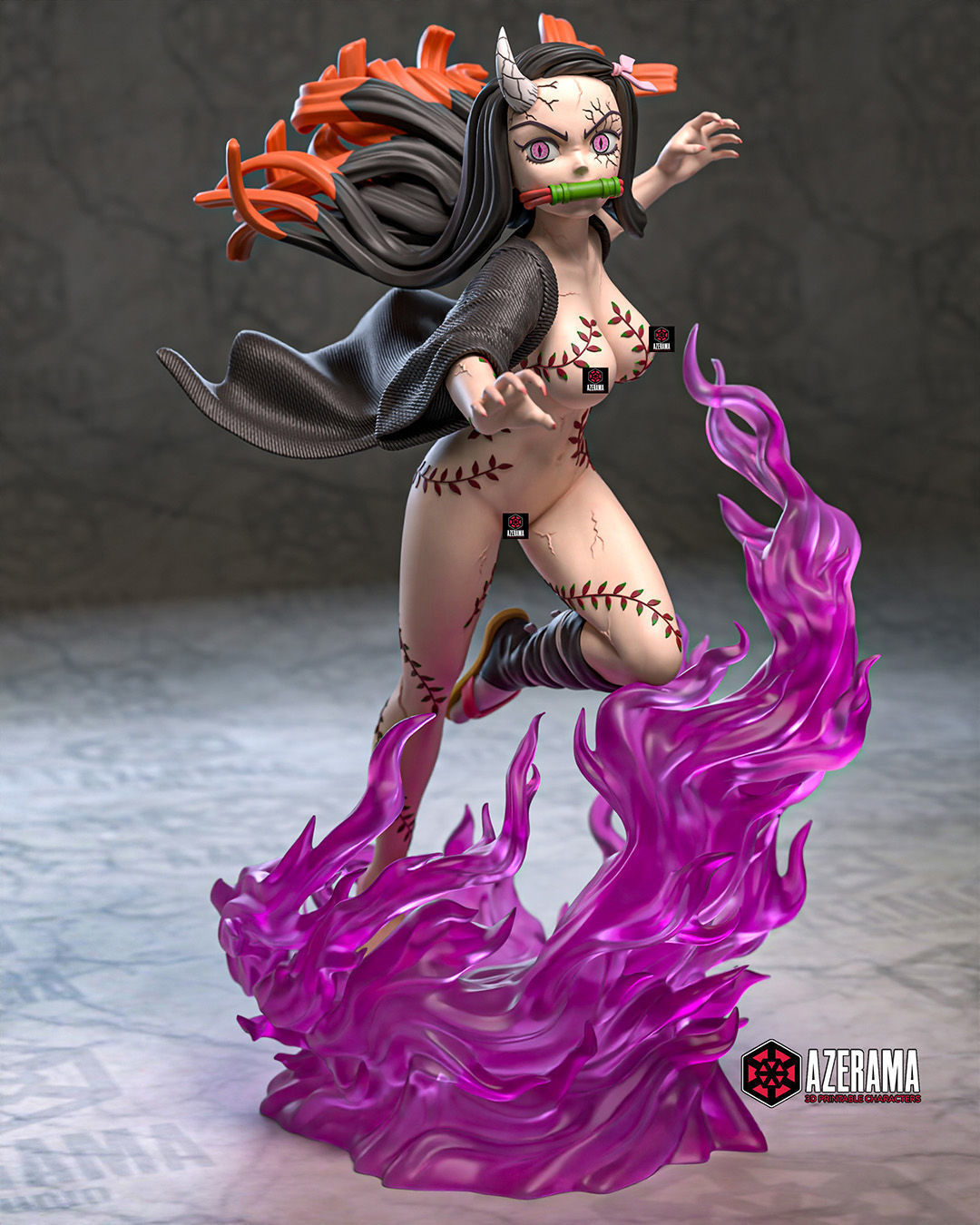 Nezuko Awakened Form NSFW STL Ready for 3D Printing 3D print model_9