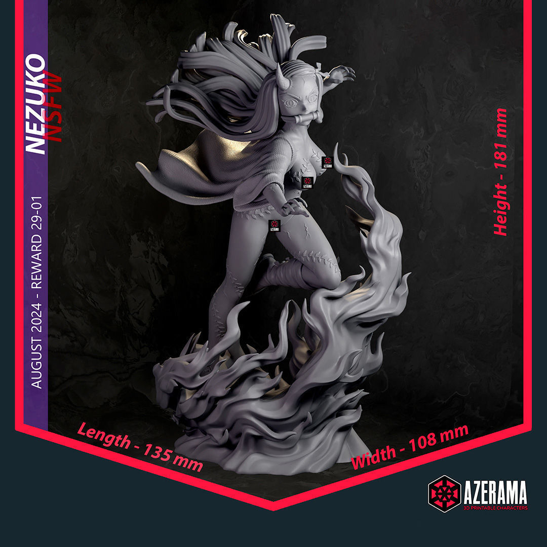 Nezuko Awakened Form NSFW STL Ready for 3D Printing 3D print model_1